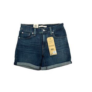LEVIS Mid Length Dark Wash Shorts Size 25 NEW New with tags